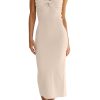 Knitted Dresses Twisted Front Bodycon Dress with Back Slit