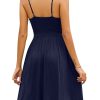 Casual Dresses for Women Sleeveless Cotton Summer Beach Dress A Line Spaghetti Strap Sundresses with Pockets