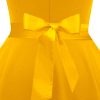 Women's Classic Tea Dress Short Sleeve Swing Cocktail Party Dresses with Pockets