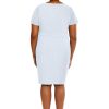 Women's Boat Neck Side Tie Short Sleeve Knee Length-Cocktail Party Summer Dress with Bow Detail