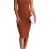 Summer One Shoulder Dresses for Women 2025 Elegant Mesh Ruched Asymmetrical Wedding Guest Cocktail Bodycon Dress