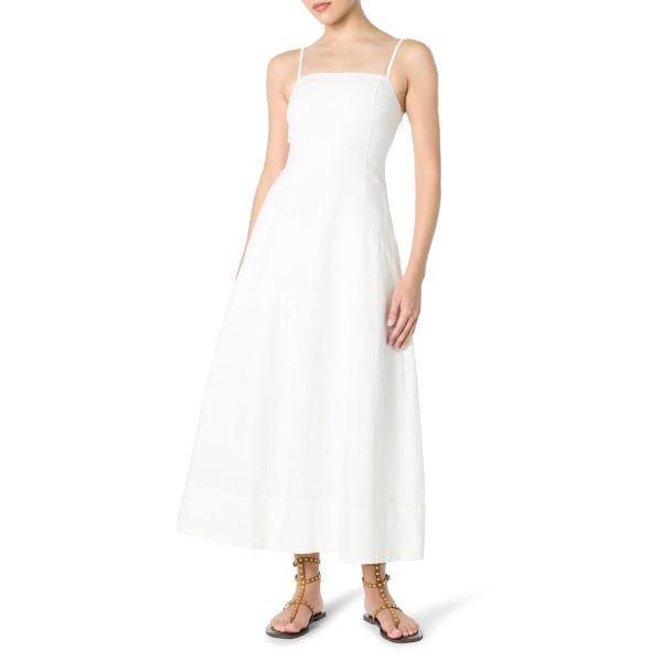 Women's Daphne Square Neck Linen Maxi Dress