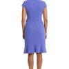 Women's Feminine Ageless Surplice V-Neck Faux Wrap Ruffle Dress Office Event Shower Guest of