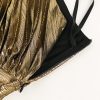 Women's Luxury Metallic One Shoulder Sleeveless Elegant Pleated Long Dress