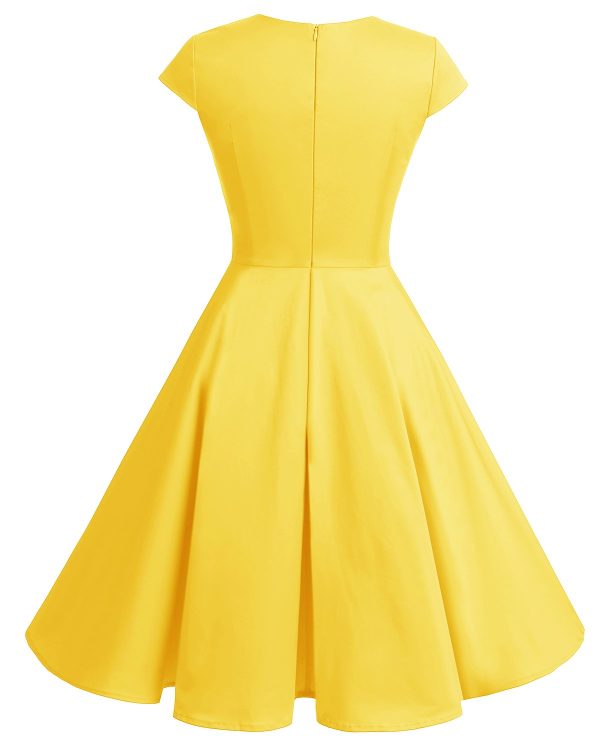 Women Short 1950s Retro Vintage Cocktail Party Swing Dresses
