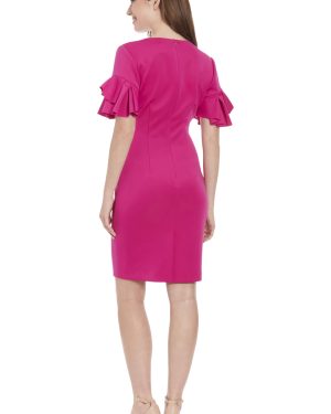 Ruffle Bridal Shower, Wedding Guest, Summer, Beach, Or Vacation, Work Dresses for Women