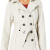 Collection Women's Soft Shell Trench Coat with Detachable Hood