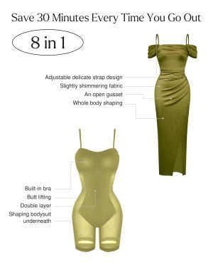 Shapewear Dress Womens Multi Way Wear Dresses Off The Shoulder Maxi Dress Bodycon Long Cocktail Dresses