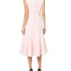 Women's Cap Sleeve High Neck Fit & Flare Midi Dress