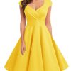 Women Short 1950s Retro Vintage Cocktail Party Swing Dresses