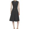 Women's Scuba Crepe Fit and Flare Sleeveless Dress