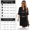 Shift Dress for Women V Neck Short Sleeves Solid Color Casual Flowy Summer Dresses(S-2XL)