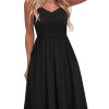 Casual Dresses for Women Sleeveless Cotton Summer Beach Dress A Line Spaghetti Strap Sundresses with Pockets