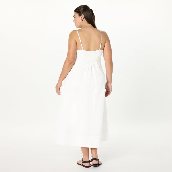 Women's Daphne Square Neck Linen Maxi Dress