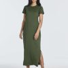 3 Pack Women’s Casual Short Sleeve Maxi T-Shirt Summer Dress with Slit & Pockets (Available in Plus Size)