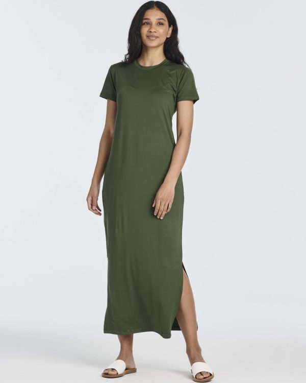 3 Pack Women’s Casual Short Sleeve Maxi T-Shirt Summer Dress with Slit & Pockets (Available in Plus Size)
