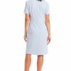Women's Boat Neck Side Tie Short Sleeve Knee Length-Cocktail Party Summer Dress with Bow Detail