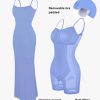 Summer Maxi Dress for Women - Cocktail Shapewear Dresses Built-in Bra Adjustable Straps Vacation Long Slip