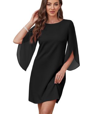 Womens Cocktail Dresses Flutter Sleeve Formal Dresse Wedding Guest Dresses for Women 2025 Trendy