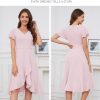 Women's Cocktail Dresses 2025, Formal Wedding Guest Ruffle Prom Evening Dress V-Neck Vintage Maxi Dress