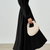 PRTTYGARDEN Womens Long Sleeve Maxi Dress 2025 Spring Trendy Elegant V Neck Flowy Wedding Guest Holiday Formal Long Dresses
