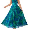 Women Summer Floral Maxi Dresses Elegant Spaghetti Strap Dress Printed Party Dress Beach Long Dresses