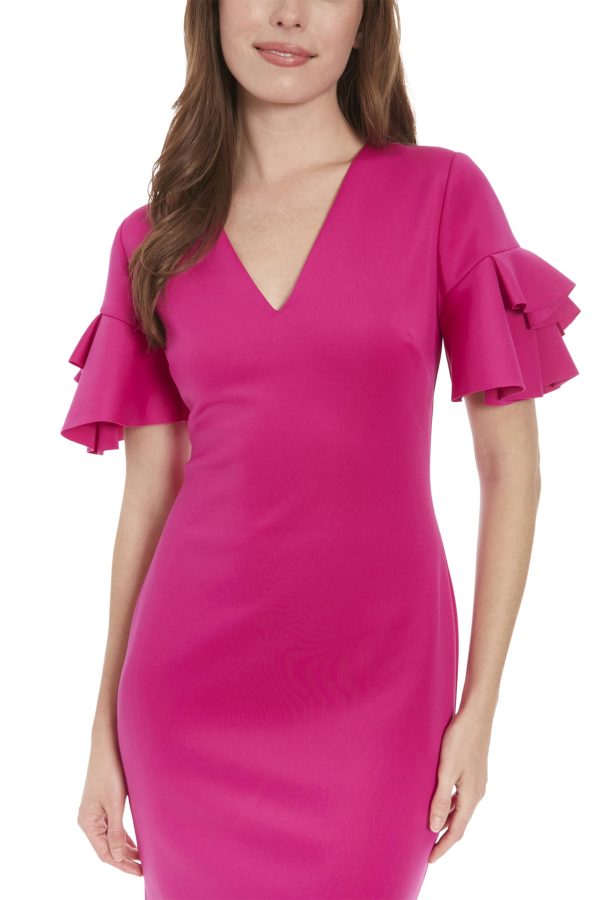 Ruffle Bridal Shower, Wedding Guest, Summer, Beach, Or Vacation, Work Dresses for Women