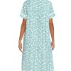 House Dress for Women with Pockets Button Down Duster Housecoat Short Sleeve Mumu Nightgown S-XXXL