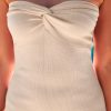 Knitted Dresses Twisted Front Bodycon Dress with Back Slit