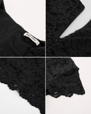 Cocktail Dress for Women Cap Sleeve Lace Dress for Wedding Guest Business Casual Dresses