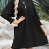 Womens Summer Spring Dresses Casual Tunic Dress Short Sleeve Crew Neck Flowy Swing Mini Dress