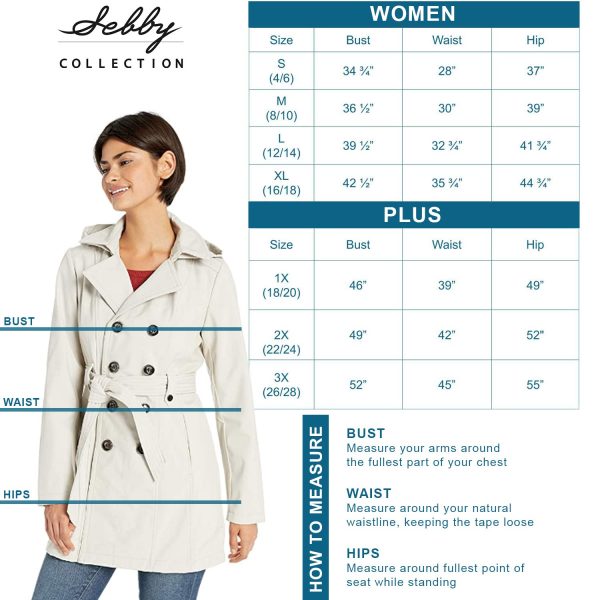 Collection Women's Soft Shell Trench Coat with Detachable Hood