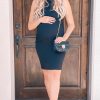 Women Bodycon Midi Dress 2025 Summer Spring Casual Vacation Sundress Fitted Sleeveless Tank Dresses
