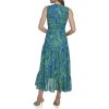 womens V-neck Twist Front Sleeveless Dress