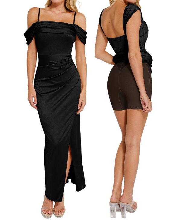 Shapewear Dress Womens Multi Way Wear Dresses Off The Shoulder Maxi Dress Bodycon Long Cocktail Dresses