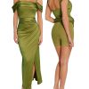 Shapewear Dress Womens Multi Way Wear Dresses Off The Shoulder Maxi Dress Bodycon Long Cocktail Dresses