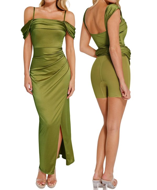 Shapewear Dress Womens Multi Way Wear Dresses Off The Shoulder Maxi Dress Bodycon Long Cocktail Dresses