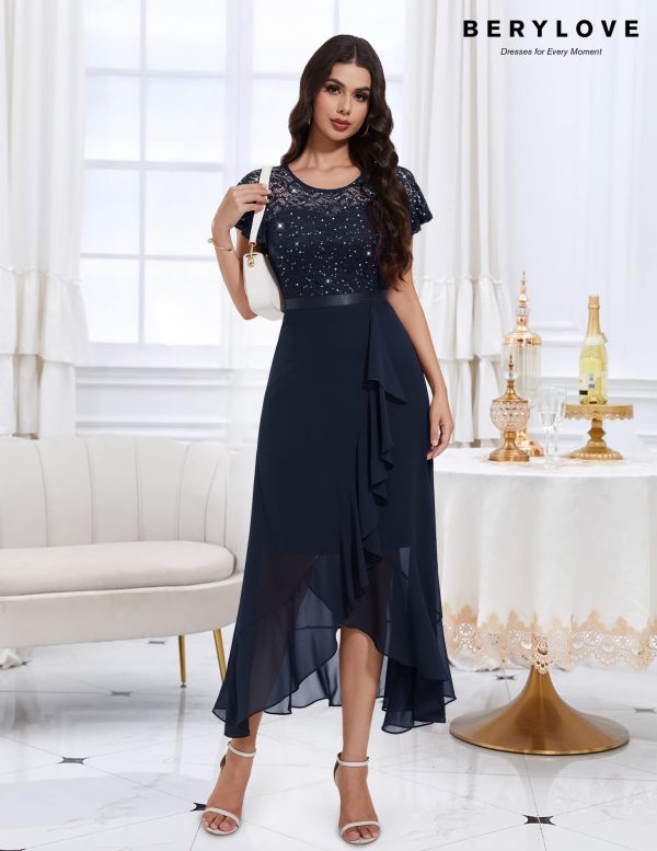 Formal Dresses for Women 2025 Wedding Guest with Slit Cocktail Elegant Lace Long Prom Dress
