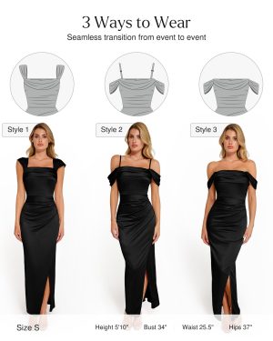 Shapewear Dress Womens Multi Way Wear Dresses Off The Shoulder Maxi Dress Bodycon Long Cocktail Dresses