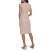 Women's Tweed Cap Sleeve Belt Basic Dress