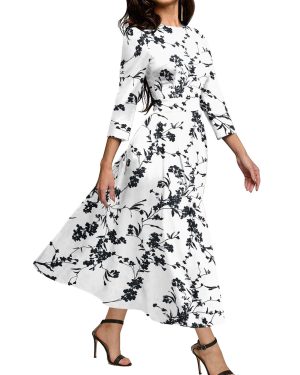 Women's Vintage Dress Sleeveless O-Neck Party Cocktail Dress