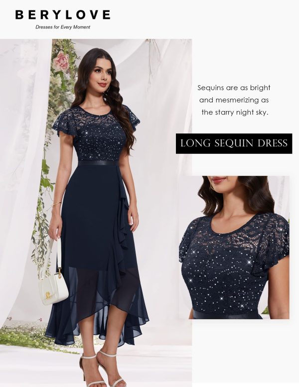 Formal Dresses for Women 2025 Wedding Guest with Slit Cocktail Elegant Lace Long Prom Dress