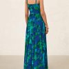Women Summer Floral Maxi Dresses Elegant Spaghetti Strap Dress Printed Party Dress Beach Long Dresses