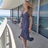 2025 Women's Spring Summer Boho Floral Print V-Neck Faux Wrap Maxi Dress for Wedding Guest, Graduation, Party