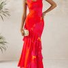 Maxi Dresses for Women 2025 Summer Tiered Floral Beach Sundress Spaghetti Strap Wedding Guest Long Dress