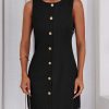 Work Dresses for Women 2025 Summer Business Short Dress Sleeveless Button Down Formal Elegant Office Outfits