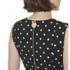 Women's Scuba Crepe Fit and Flare Sleeveless Dress