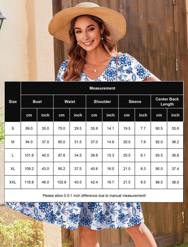 Summer Tiered Mini Dress with Pockets Ruffle Sleeve V-Neck Casual Dress A Line Boho Flowy Sundress 2025 Vacation