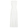 Womens Summer Crochet Lace Round Neck Sleeveless Dress Boho Chic Flowy Casual Maxi Dresses
