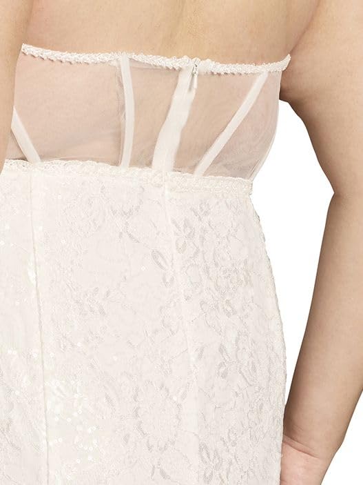 412hbRsG-L.jpg Strapless Beaded Lace Mermaid Wedding Dress